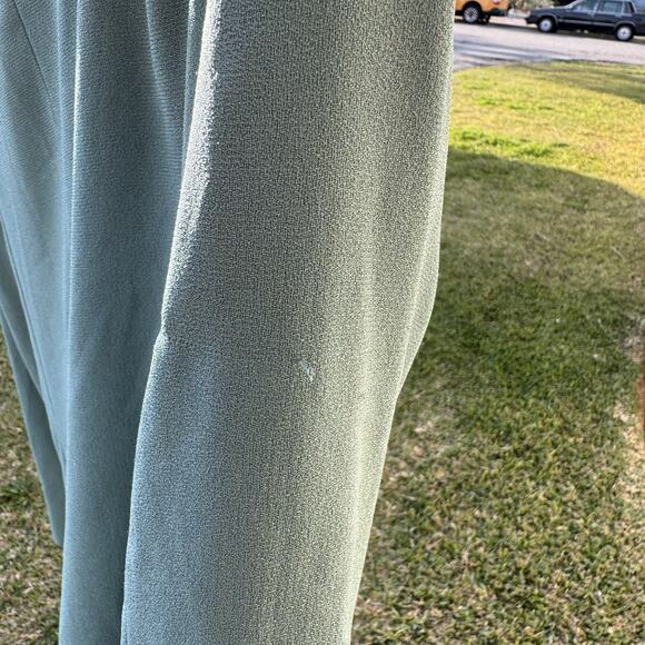 Vintage 80s Ann Tjian For Kenar Sea Foam Green Long Overcoat Blazer Size Small - Picture 13 of 13